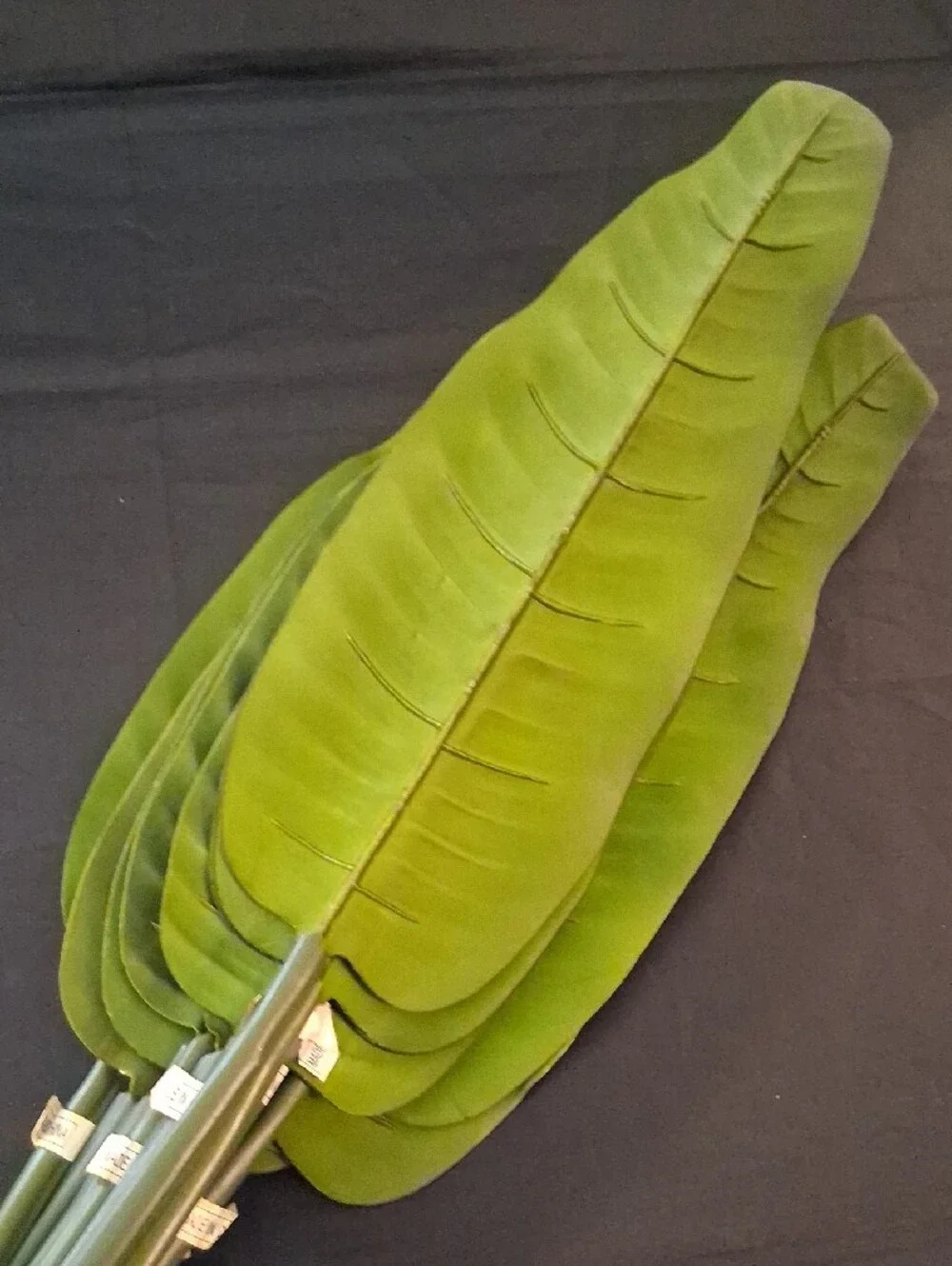 12pc Faux Bird of Paradise Leaf Stems 46
